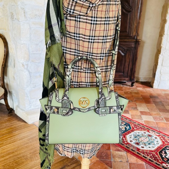 Michael Kors Carmen Exotic leather satchel handbag&wallet set NWT authentic - Picture 14 of 14